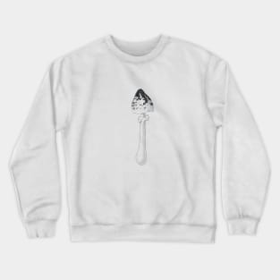 Mushroom drawing in  black and white Crewneck Sweatshirt